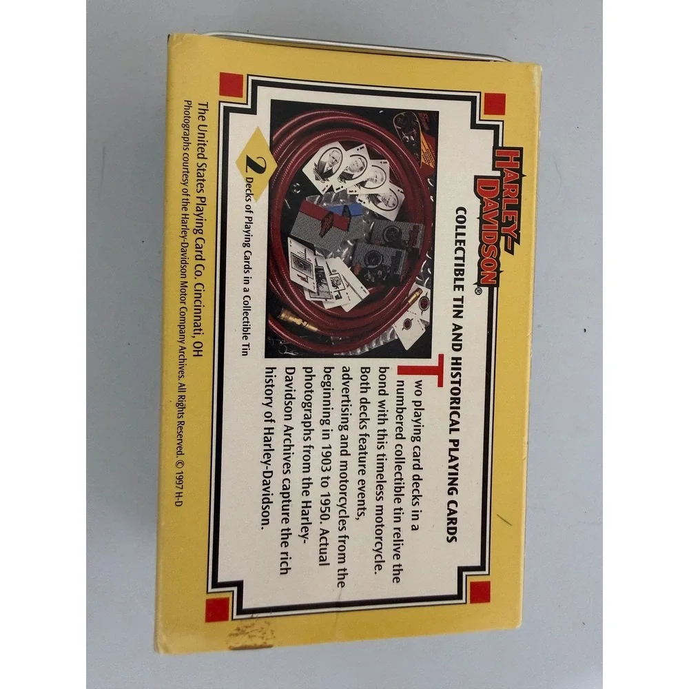 Harley-Davidson Historical Playing Cards Limited Edition Tin 1903-1950 2 Decks